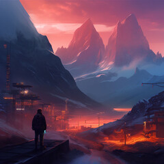 cyberpunk mountains5