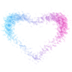 Watercolor Texture Heart Frame 