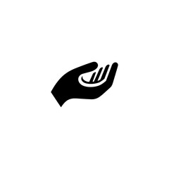 Hand Care Logo Simple Flat Design on White Background