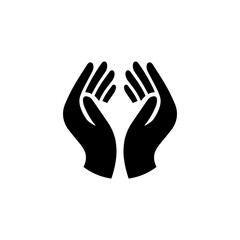 Obraz premium Hand Care Logo Simple Flat Design on White Background
