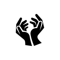 Hand Care Logo Simple Flat Design on White Background