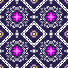 Ethnic Figure aztec embroidery style.Geometric ikat oriental traditional art pattern.Design for ethnic background,wallpaper,fashion,clothing,wrapping,fabric,element,sarong,graphic,vector illustration.