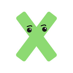 green letter X