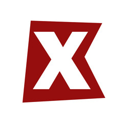 Obraz premium red letter X