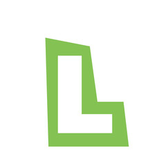 alphabet L green