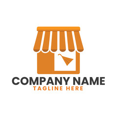 Vector online shop logo design template. perfect for ecommerce, sale, store, shop, discount, or web 