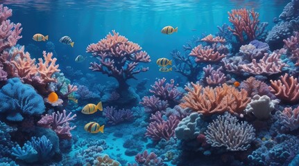 coral reef in sea