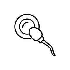 Sperm outline icons, minimalist vector illustration ,simple transparent graphic element .Isolated on white background