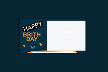 birthday banner design, invitation card