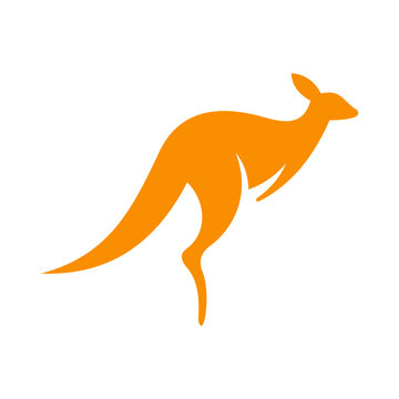 Kangaroo Vector Logo Design Template