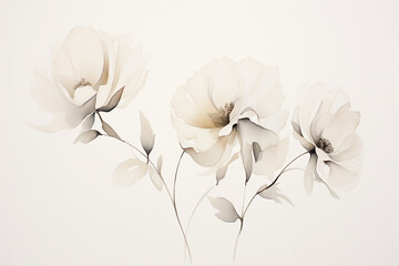 bouquet of white tulips, generative ai
