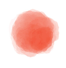 peach watercolor isolated on white background. watercolor for design