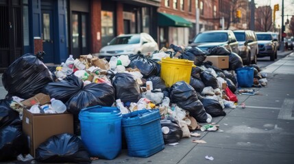 Garbage on the streets causes environmental pollution.
