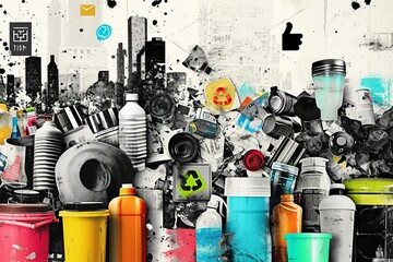 Eco-Transformation: Household Waste to Recycling Symbols