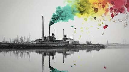 Industrial Evolution: Factory Smoke to Green Leaves

