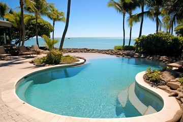 pool in the tropical resort