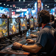 World region gaming expo or gaming industry event E-sports