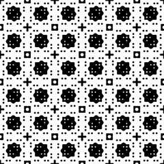 White background with black pattern. Seamless texture for fashion, textile design,  on wall paper, wrapping paper, fabrics and home decor. Simple repeat pattern.