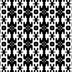 White background with black pattern. Seamless texture for fashion, textile design,  on wall paper, wrapping paper, fabrics and home decor. Simple repeat pattern.