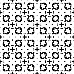 White background with black pattern. Seamless texture for fashion, textile design,  on wall paper, wrapping paper, fabrics and home decor. Simple repeat pattern.