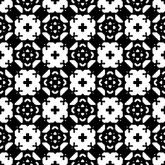 White background with black pattern. Seamless texture for fashion, textile design,  on wall paper, wrapping paper, fabrics and home decor. Simple repeat pattern.