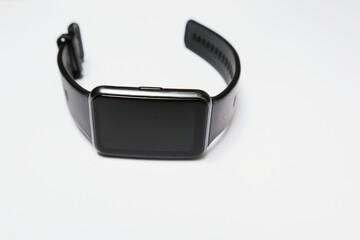 smartwatch isolated on white background. fitness, sport, and technology concept.