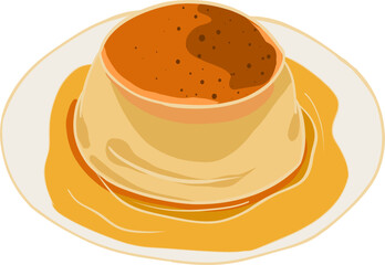 Pudding SVG vector dessert, Classic sweet tooth food art by digital art