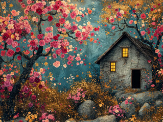 Realistic Hand Drawn Oil Painting