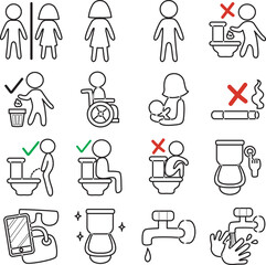 bundle sign silhouette of toilet clip art