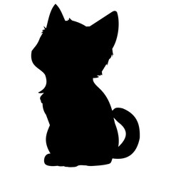 This simple and elegant black cat silhouette is perfect for a variety of uses, from logos and branding to invitations and home decor. The clean lines and minimalist design make it versatile