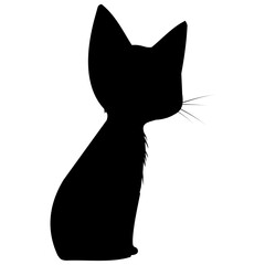 This simple and elegant black cat silhouette is perfect for a variety of uses, from logos and branding to invitations and home decor. The clean lines and minimalist design make it versatile