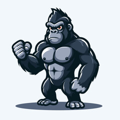 Naklejka premium gorilla mascot cartoon