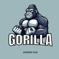 Obraz premium gorilla logo