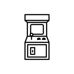 Arcade outline icons, minimalist vector illustration ,simple transparent graphic element .Isolated on white background