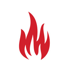 Red Fire Flame Icon Logo Design