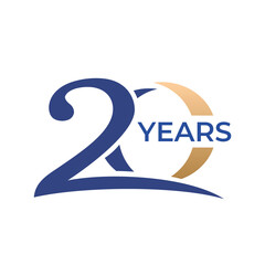 20 Years Anniversary Logo Vector Template Design Illustration

