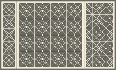 Geometric pattern, stained glass window. Template, stencil for cutting out plywood, wood, plastic, cardboard and metal.