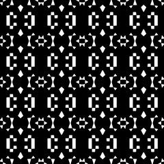 Fototapeta premium White background with black pattern. Seamless texture for fashion, textile design, on wall paper, wrapping paper, fabrics and home decor. Simple repeat pattern.