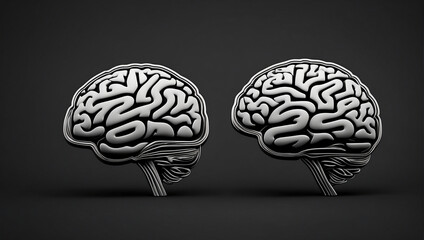 human brain model - obrazy, fototapety, plakaty