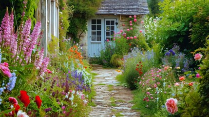 Stunning Garden Overflowing With Vibrant Flowers