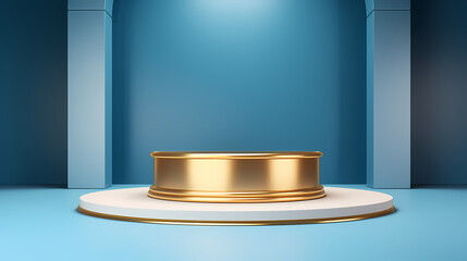 Modern round product advertising podium, booth, stage, product background, promotional event background