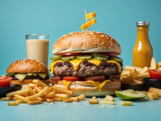 Burger, hamburger, cheese burger, beef burger