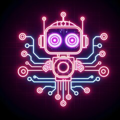 Neon Light Abstract Background