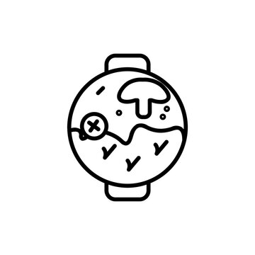 black and white hot pot icon clip art preview
