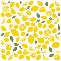 seamless pattern with lemons background
