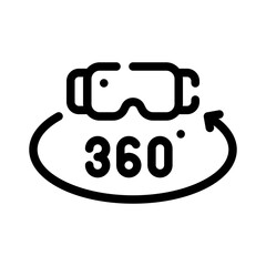 360 degrees line icon