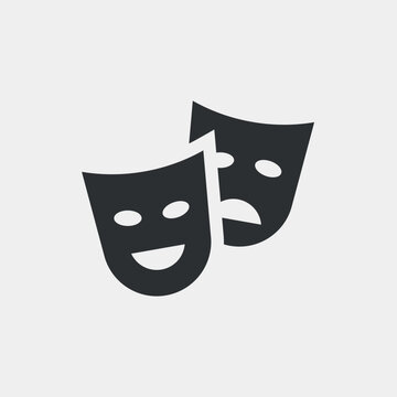 Theatre or play. Shape vector icon