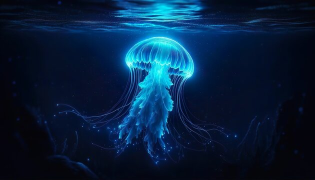 Bioluminescent jelly fish 