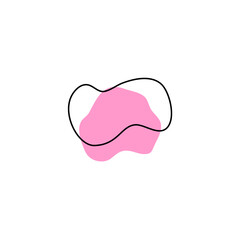 blob outline in pink abstract