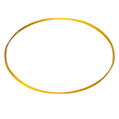 Simple gold horizontal oval frame